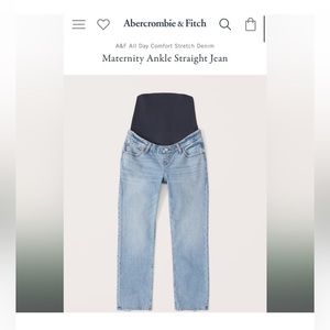 Abercrombie maternity straight leg ankle jean